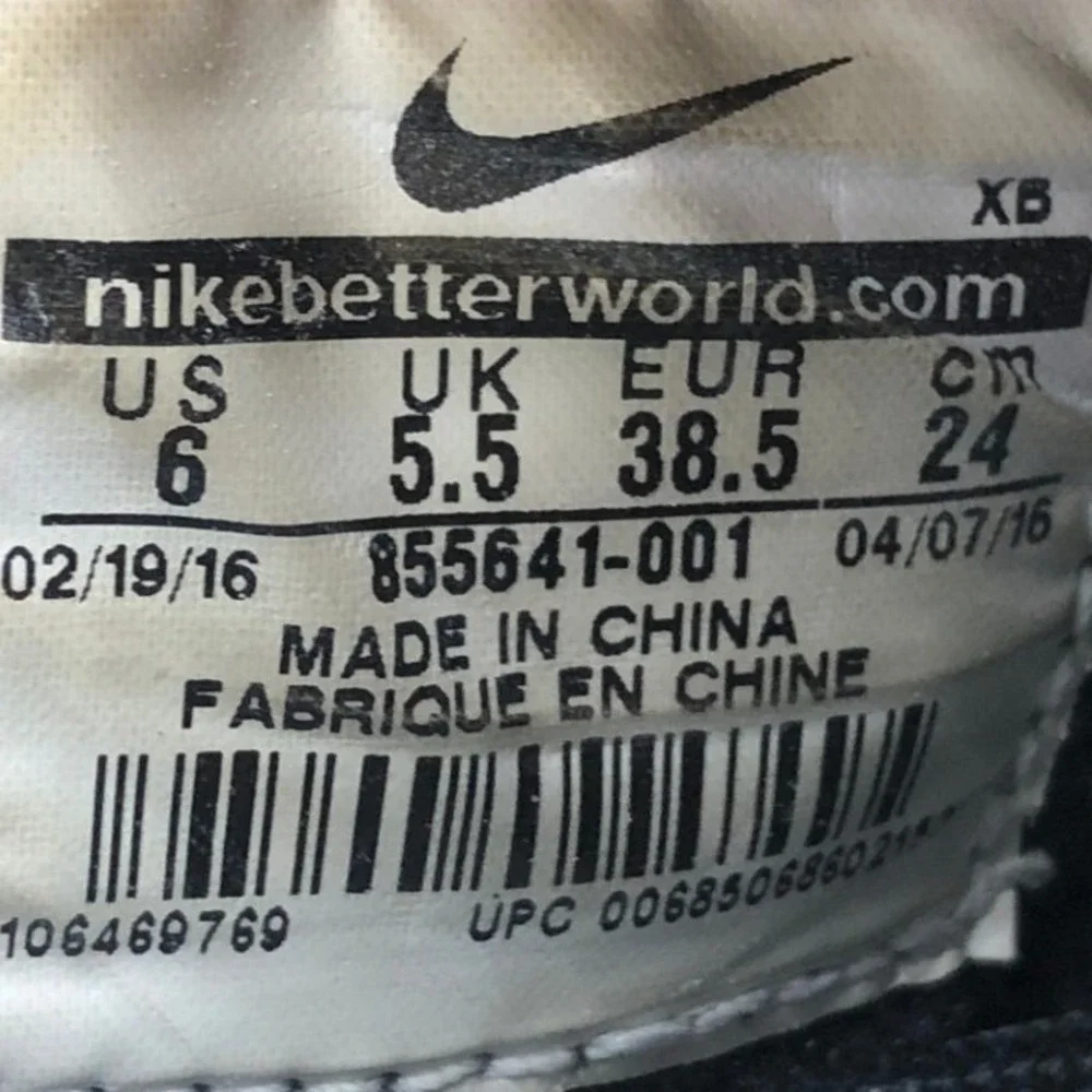 Nike SB Stefan Janoski Slip-On Black Leather Skate Shoes 855641-001 Womens 7.5